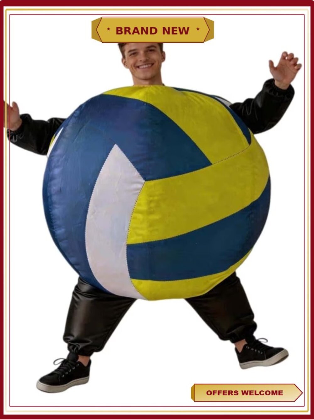 Inflatable Volleyball Costume Adult Funny Blow Up Suit Cosplay Festival